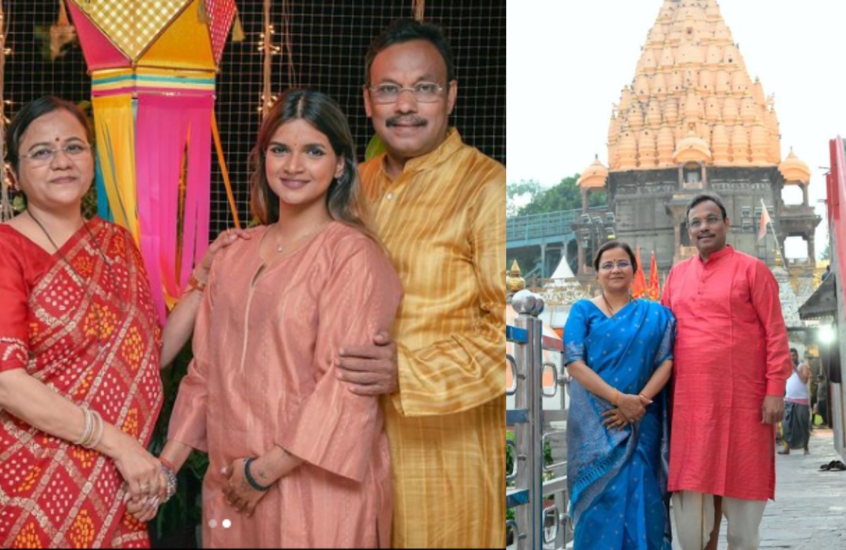 Vinod Tawde With His Wife & Daughter