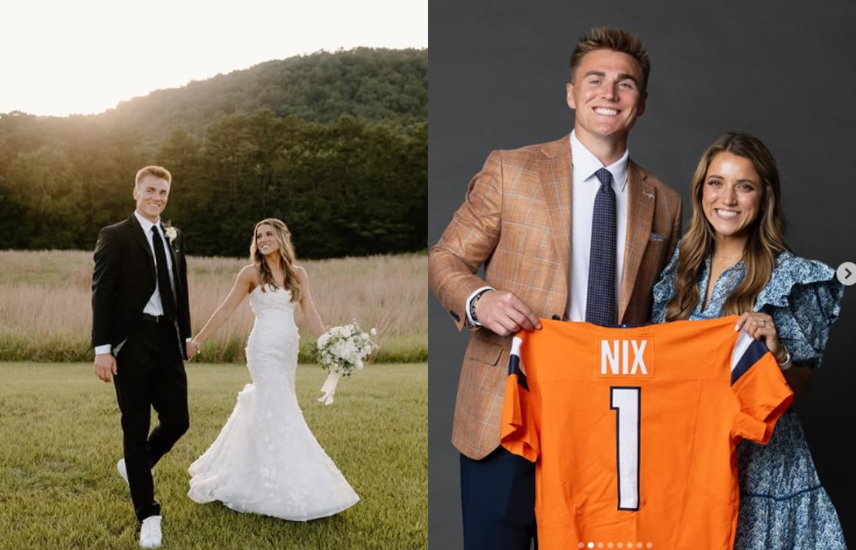 Bo Nix With His Wife Lzzy