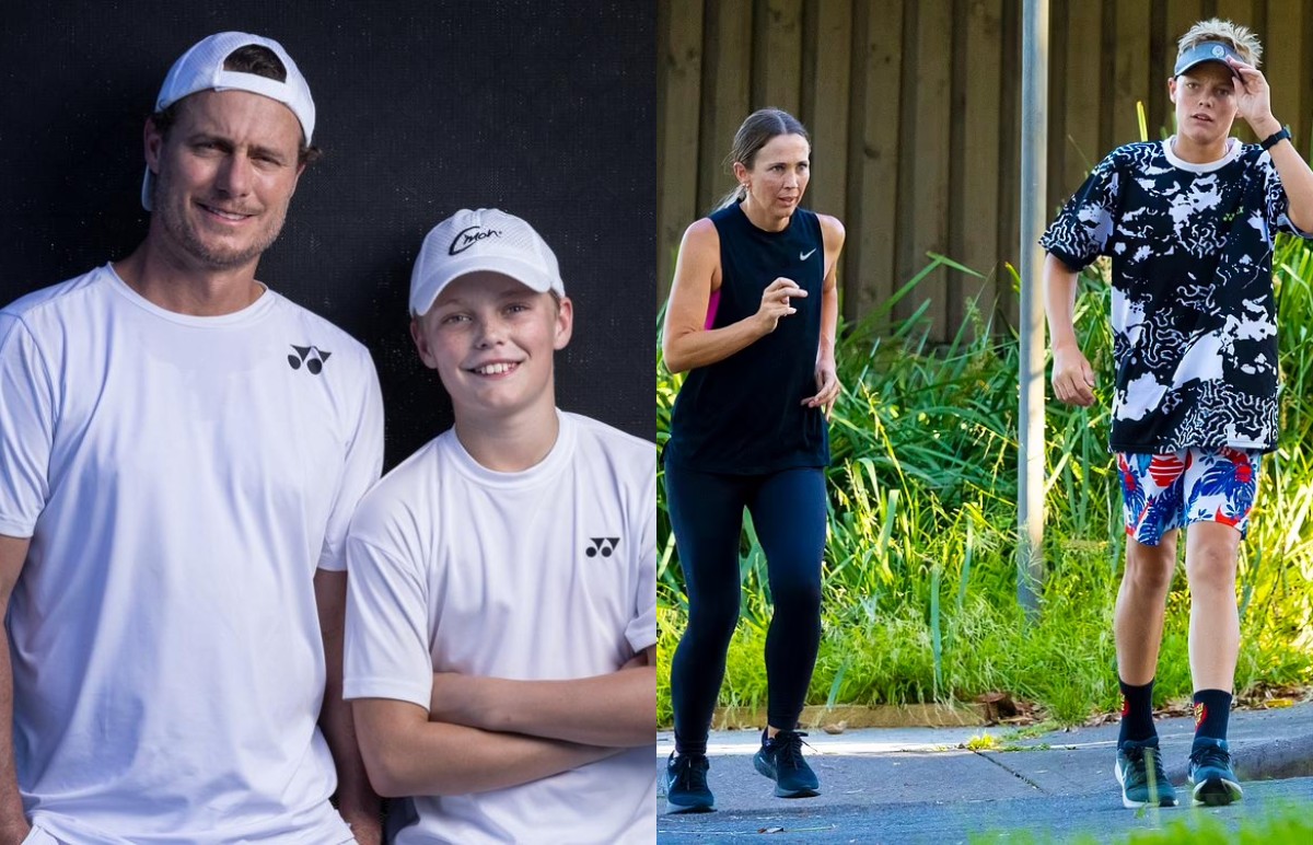 Cruz Hewitt With His Parents